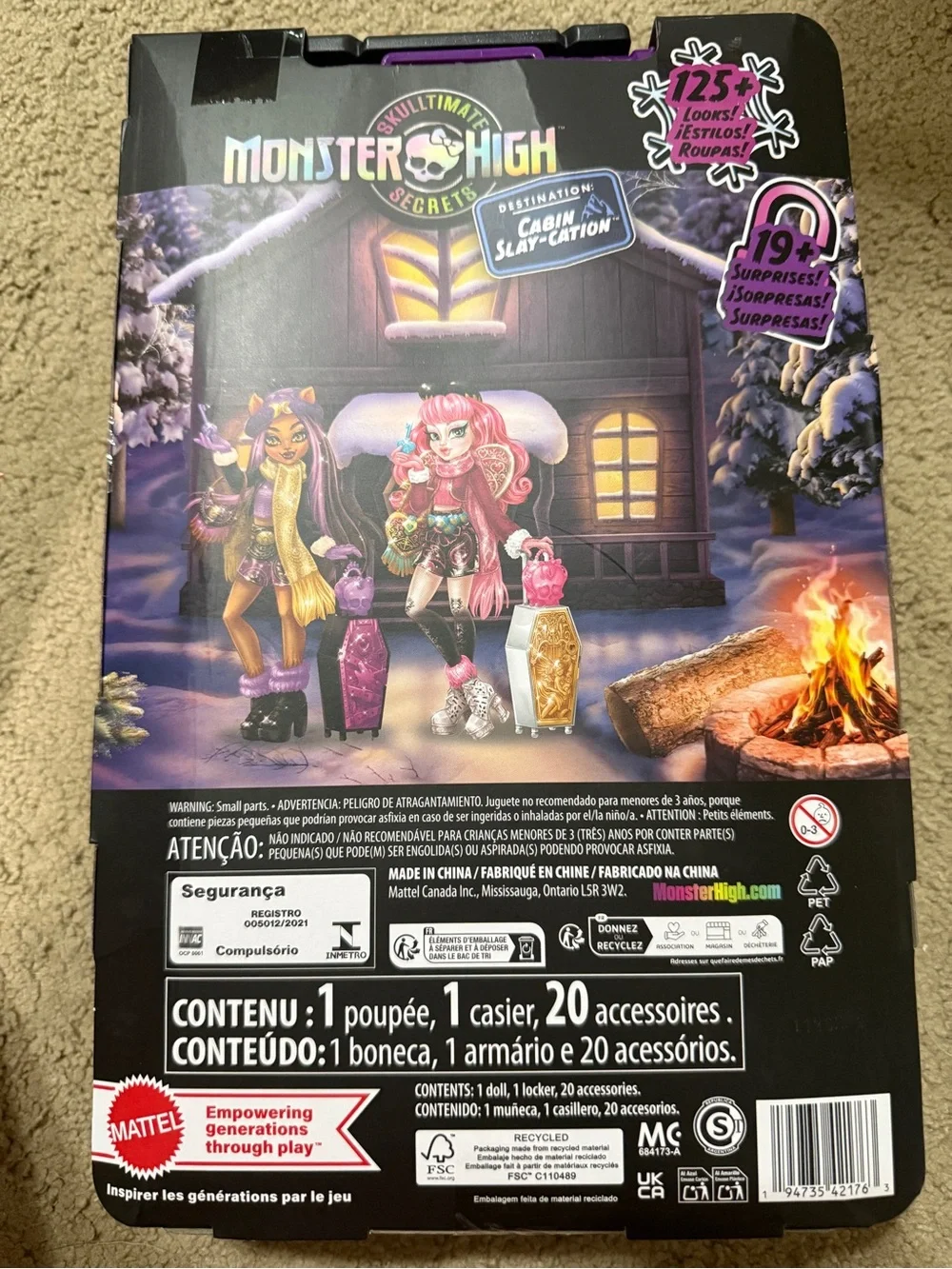 Monster High Cabin Slay-cation Playset — Purple & Pink Artwork